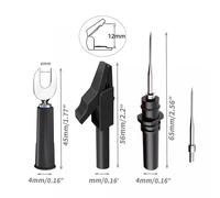 Cavo Connettore Banana Completo 30 Pezzi per Test Prestazioni Elettriche