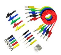 Cavo Connettore Banana Completo 30 Pezzi per Test Prestazioni Elettriche