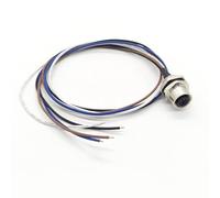 Cavo connettore femmina M12 a 4 pin, un cavo posteriore diritto codificato impermeabile femmina per aviazione, cavo elettrico non schermato, presa sensore IP67 (2 metri)