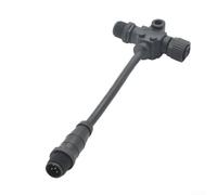 Cavo connettore marino, 3 vie T Splitter cavo connettore M12-5P impermeabile 5 Pin di bloccaggio per GARMIN per SIMRAD