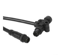Cavo connettore splitter a T a 3 vie M125P per spina dorsale NMEA 2000, 5 pin, design di bloccaggio impermeabile per attrezzature marine