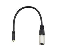 Cavo convertitore audio con mini jack da 3,5 mm, 1/8", stereo, TRS, da femmina a 3 pin XLR maschio, con cavo da 0,3 m, colore: nero