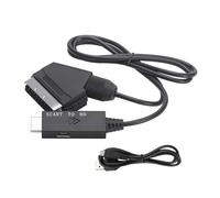 Cavo convertitore audio video Scart a HDMI 1080P da 1/2 pezzi, adattatore da 1 m, cavo di conversione for HDTV DVD STB, accessori Plug and Play(White)
