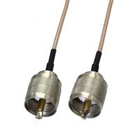 Cavo convertitore coassiale RF UHF PL259-PL259, connettore a treccia, dritto, 6 pollici ~ 20 m(6FT (2M))