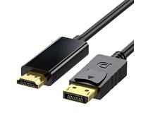Cavo Convertitore Compatibile DisplayPort a HDMI, Maschio a Maschio, per Computer e Laptop Abilitati DisplayPort Multitasking