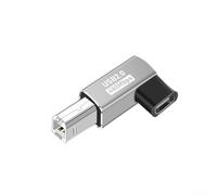 Cavo convertitore da midi a USB C per sintetizzatore, batteria elettronica, tastiera, trasferimento dati ad alta velocità, riproduzione per Windows per Mac (colore gomito, argento)