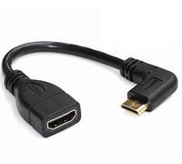 Cavo convertitore da Mini-HDMI maschio a HDMI maschio, cavo con connettore mini HDMI angolato verso destra e sinistra, supporto 1080P Full HD (angolato a sinistra)