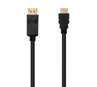 Cavo convertitore DisplayPort a HDMI con connettori maschio su entrambe le estremità, colore nero, lunghezza 2,0 metri. Ideale per collegare dispositivi con uscita DP a schermi con ingresso HDMI.