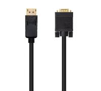 NANOCABLE 10.15.4401 - Cavo convertitore da Displayport a VGA, Displayport/maschio - VGA/maschio, nero, 1 m