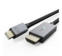 Cavo Convertitore Mini DisplayPort a HDMI 4K 30Hz, Connettori Placcati Oro, Lunghezza 1,8m, Colore Nero, Compatibile con Laptop, PC, Tablet, Monitor, TV e Proiettori