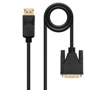 Cavo Convertitore Nanocable 10.15.4502 DisplayPort a DVI 2m Oro 24K Nero