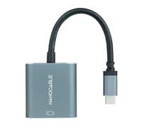 Cavo convertitore Nanocable USB Type-C maschio a DVI-D (24+1) femmina 15 cm grigio