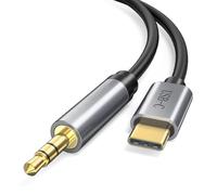 Cavo Convertitore USB-C a Jack Audio 3,5mm, Connettori Placcati in Oro, Audio Hi-Fi, Compatibile con Smartphone, Tablet, PC e Cuffie, Colore Space Grey (100, Centimetri)
