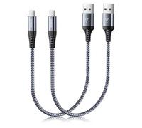 Cavo corto da USB a USB C per ricarica rapida, 3 m, confezione da 2 cavi da USB A a USB C per CarPlay, cavo USB di tipo C intrecciato durevole per iPhone 17/16/15/Pro Max/Plus, Samsung Galaxy S23 e