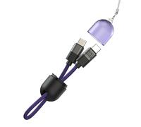 Cavo corto da USB C a USB C da 240 W, con organizer, cavo di ricarica veloce portatile da 20 cm, con contenitore Capsule Cable Organizer per iPhone 15, Plus, Pro, Pro Max, Samsung S24 S23, Macbook