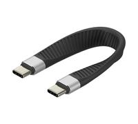 Techly Cavo Corto Piatto USB-C™ Maschio a USB-C™ Maschio E-Mark Rica