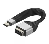 Techly Cavo corto piatto 367959 USB-C maschio a VGA femmina 11,95 cm Nero