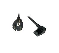 Cavo CP117 CEE 7/7 (E/F) maschio, IEC C13 femmina 90° 2m nero LOGILINK