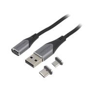 Cavo CQMHD magnetico USB 2.0 05m nero filo: stagnato 3A VENTION