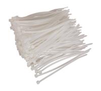 Cavo Cravatta 100 x 2.5mm Bianco Confezione Di 200 CT10025P200W Sealey Nuovo