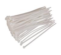 Cavo Cravatta 150 x 3.6mm Bianco Confezione Di 100 CT15036P100W Sealey Nuovo