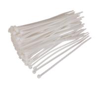 Cavo Cravatta 150 x 3.6mm Bianco Confezione Di 100 CT15036P100W Sealey Nuovo