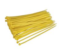 Cavo Cravatta 200 x 4.4mm Giallo Confezione Di 100 - Sealey CT20048P100Y Nuovo