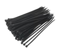 Cavo Cravatta 200 x 4.8mm Nero Confezione Di 100 - Sealey CT20048P100 Nuovo