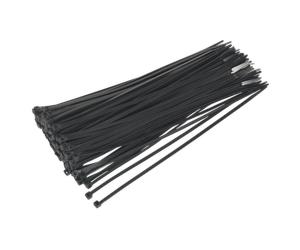 Cavo Cravatta 300 x 4.4mm Nero Confezione Di 100 - Sealey CT30048P100 Nuovo