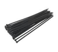 Cavo Cravatta 350 x 7.6mm Nero Confezione Di 50 - Sealey CT35076P50 Nuovo