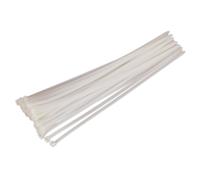 Cavo Cravatta 450 x 7.6mm Bianco Confezione Di 50 - Sealey CT45076P50W Nuovo