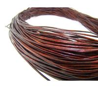 Cavo Cuoio (Da 0,35 €/ M) Rotondo 1,5 Mm. Antico Dunkelbraun. Lunghezza: Scelta
