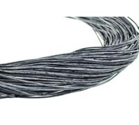 Cavo Cuoio (Da 0,45 €/ M) Rotondo 2 Mm. Mesh Chiaro Grau. Cinturino Pelle. Lungo