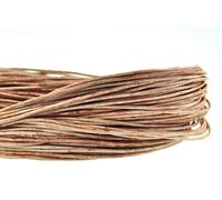 Cavo Cuoio (Da 0,45 €/ M) Rotondo 2 Mm. Mesh Elfenbein. Cinturino Pelle. Lungo :