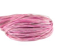 Cavo Cuoio (Da 0,45 €/ M) Rotondo 2 Mm. Mesh Rosa Fucsia Cinturino Pelle. Lungo