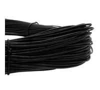 Cavo Cuoio (Da 0,45 €/ M) Rotondo 2 Mm. Opaco Schwarz. Cinturino Pelle. Lungo :