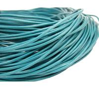 Cavo Cuoio (Da 0,45 €/ M) Rotondo 2 Mm. Türkis. Cinturino Pelle. Lungo: a Scelta