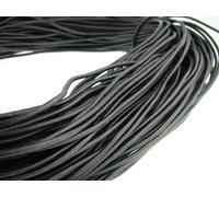 Cavo Cuoio (Da 0,75 €/ M) Rotondo 3 Mm. Schwarz. Cinturino Pelle. Lungo : Scelta