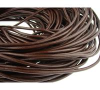 Cavo Cuoio (Da 1,60 €/ M) Rotondo 5 Mm. Braun. Cinturino Pelle. Cinghie, Lungo :