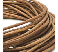 Cavo Cuoio (Da 1,60 €/ M) Rotondo 5 Mm. Marrone Naturale -lederriemen. Lungo :