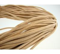 Cavo Cuoio (Da 1,60 €/ M) Rotondo 5 Mm. Natur. Cinturino Pelle. Riemen. Lungo :