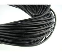 Cavo Cuoio (Da 1,60 €/ M) Rotondo 5 Mm. Schwarz. Cinturino Pelle. Cinghie Lungo