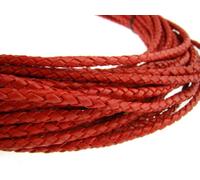 Cavo Cuoio Intrecciato 4 MM ( Da 2,77 €/ M) . Rot. Cinturino Pelle. Lungo :