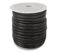 Cavo Cuoio Rigato 5 Mm. Schwarz. Cucito M.Baumwollkern - Lunghezza: a Scelta