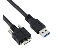 Cavo CY Micro USB 3.0 con singolo blocco a vite per USB 3.0, cavo di alimentazione dati 5Gbps per telecamera industriale VR, computer (5,0 m)