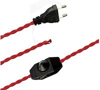 Cavo da 1,8 m per lampada LED da tavolo, spina europea con interruttore, cavo 1,8 dimmer, cavo rosso, per lampada da tavolo, per lampada da pavimento, 110-220 V, cavo dimmerabile