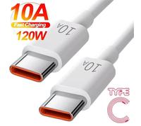 Cavo da 10A da tipo C a tipo C 120W Caricatore per telefono con ricarica super veloce Cavo dati USB C per Samsung Xiaomi Huawei Cavo di ricarica rapido
