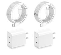 Cavo da 3 m per caricabatterie Apple iPhone 16 15, ricarica rapida Dual C, blocco di ricarica rapida 2 in 1 doppio C con cavo di ricarica lungo USB C a C per iPhone 16 Pro Max/16 Pro/16/16E, 15 Pro