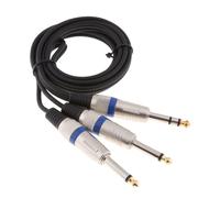 Cavo da 6,35 mm 1/4 "TRS stereo a doppio inserto sdoppiatore a Y mono TS da 1/4"