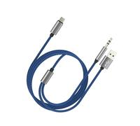 Cavo da Aux a USB C adattatore jack per cuffie (1,2 M) per iPhone 17 16 15Pro Max compatibile con Samsung Galaxy S25 S24 S23 splitter audio ricarica automatica 3,5 mm per cavo audio splitter